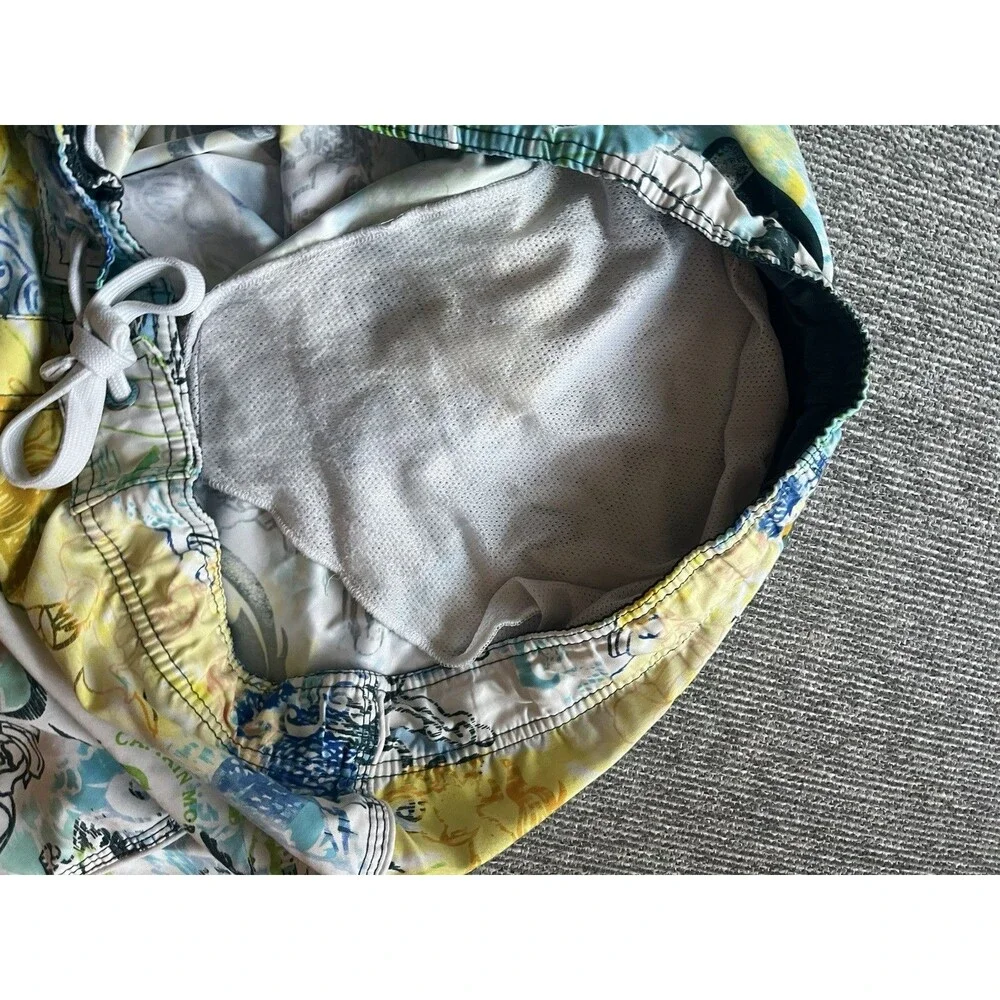 Captain Morgan Boardshort Mens 38 XL Drawstring Mesh Lined Swim Trunks